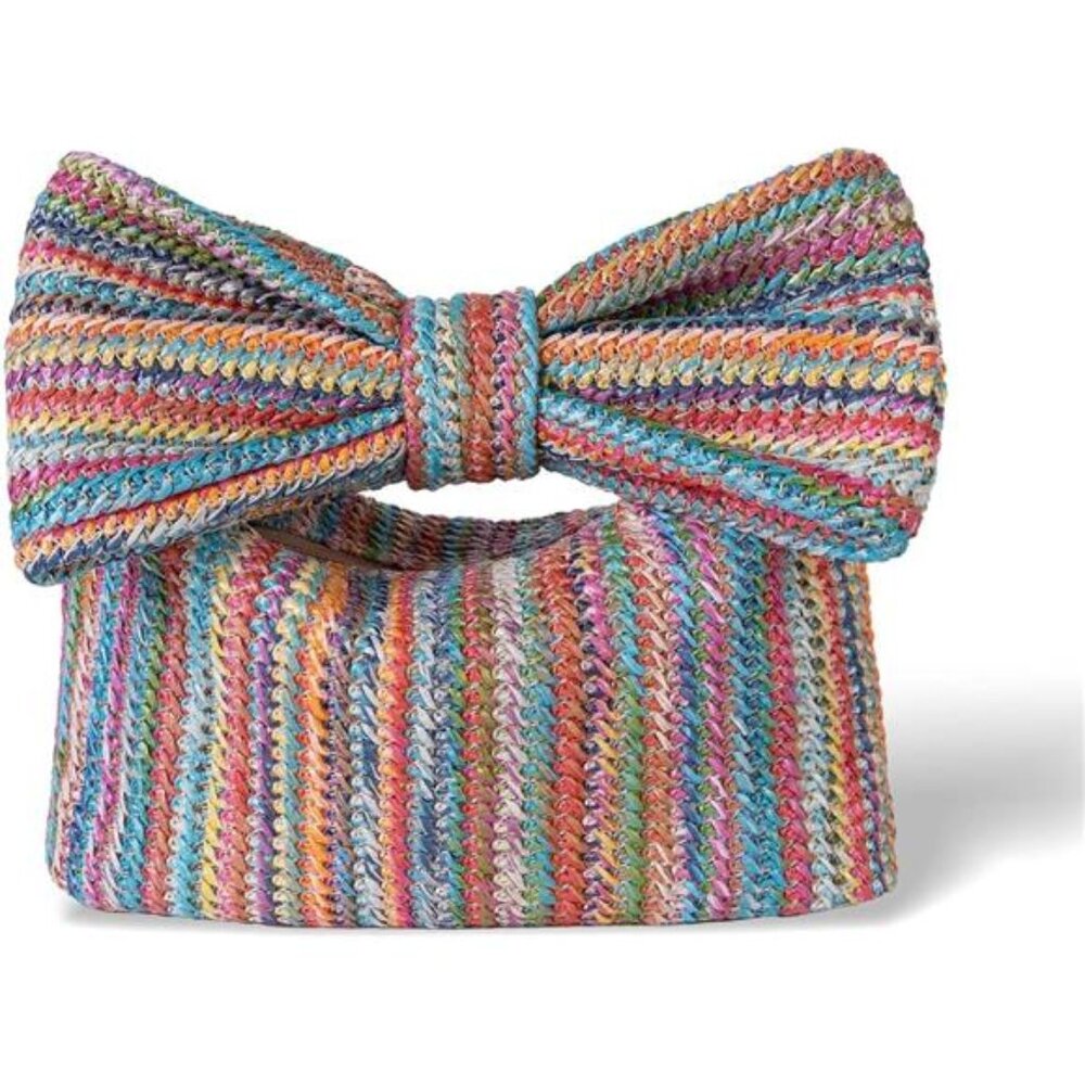 Straw Envelope Clutch with Bowknot – Summer Beach Wedding Party Purse